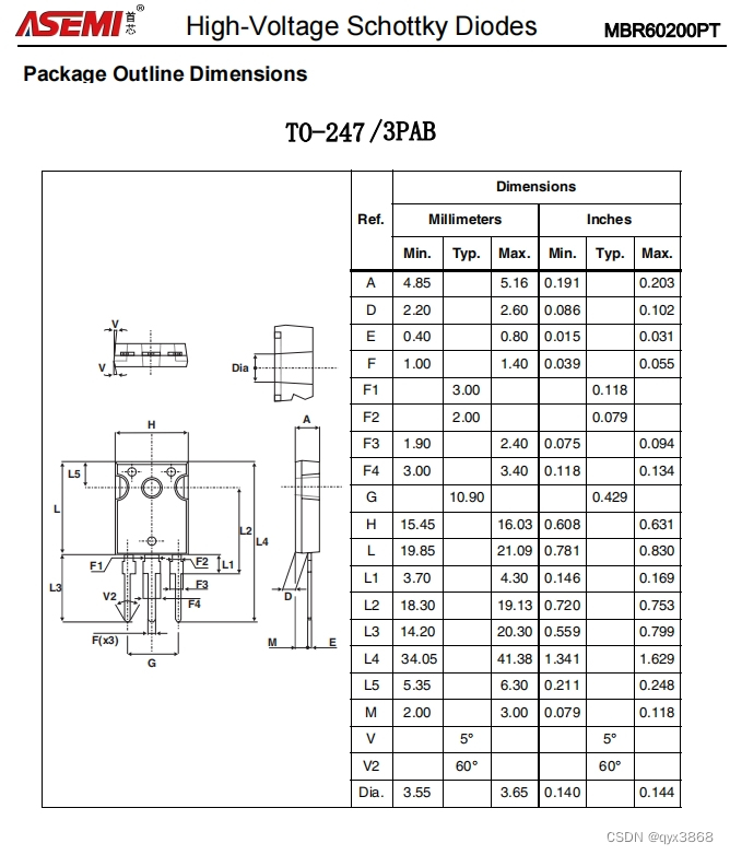 MBR60200PT-ASEMI逆变箱专用MBR60200PT