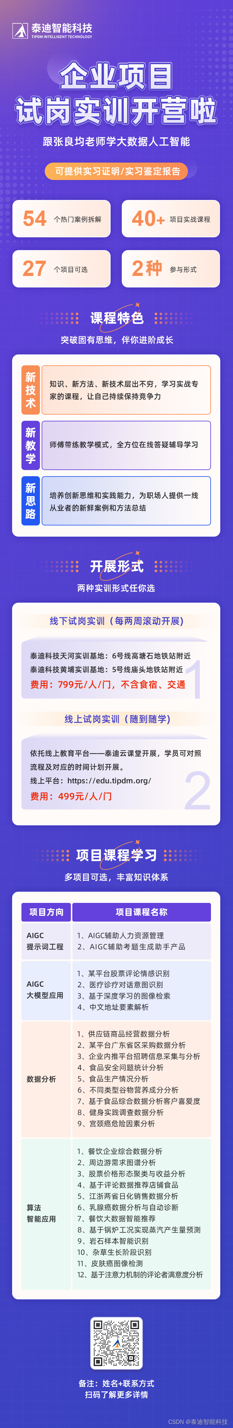 可提供实习证明/实习鉴定报告，企业项目试岗实训开营啦