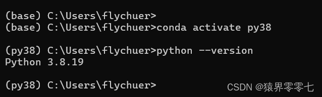 anaconda安装python 3.8环境