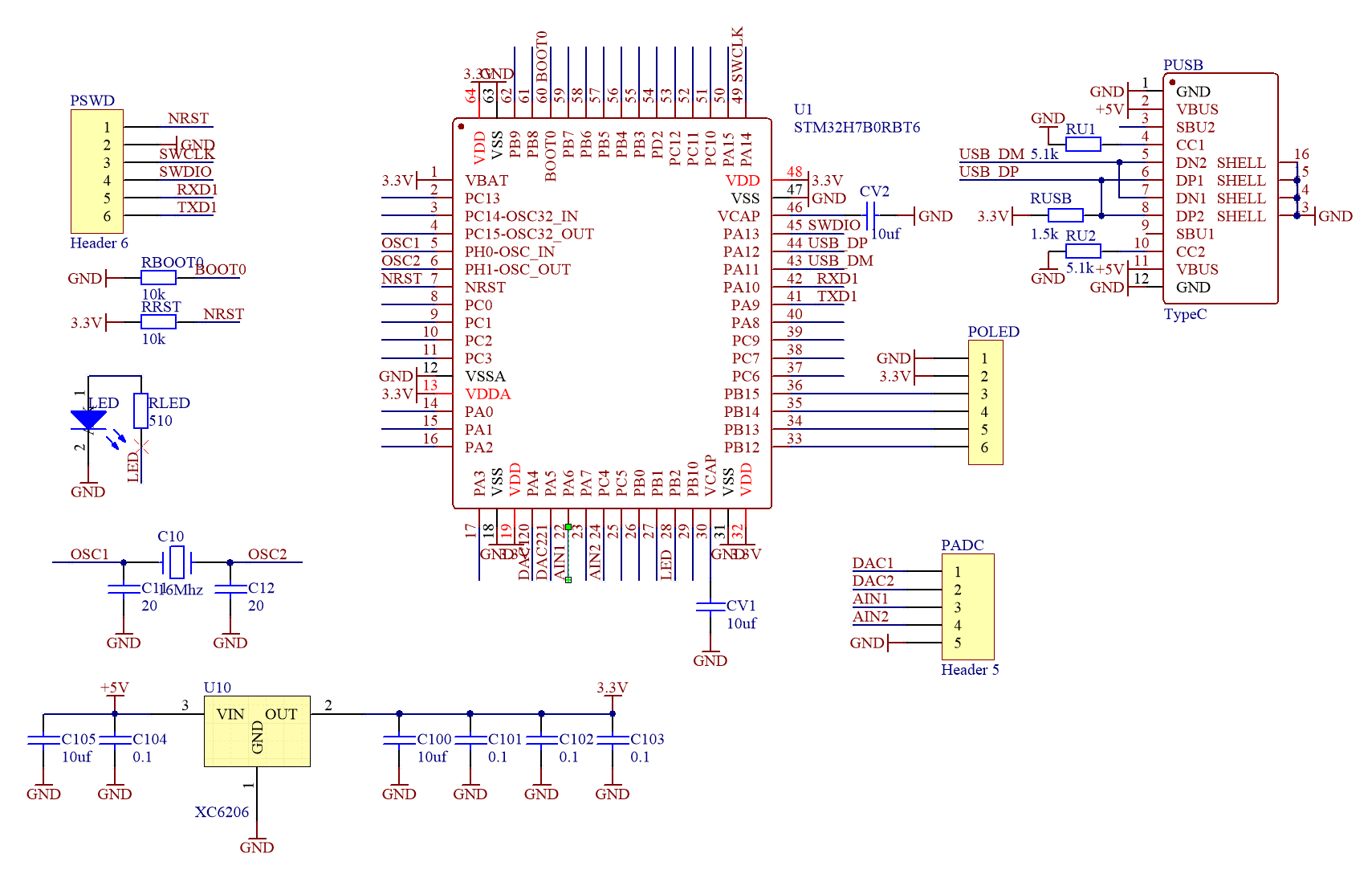 stm32vct6引脚图图片