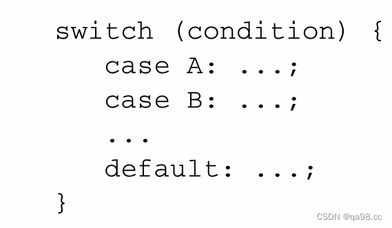 C++switch陈述