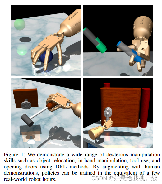 [论文阅读] Learning Complex Dexterous Manipulation with Deep Reinforcement ...