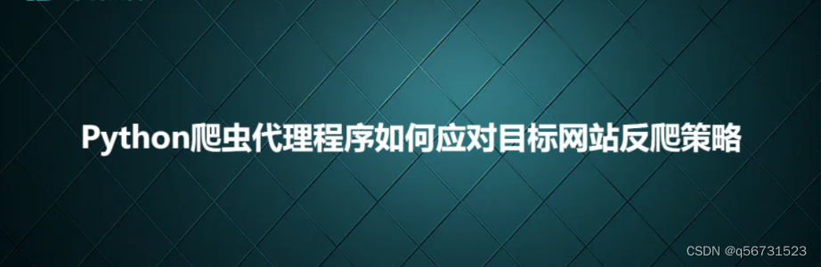 Python爬虫代理程序如何应对目标网站反爬策略