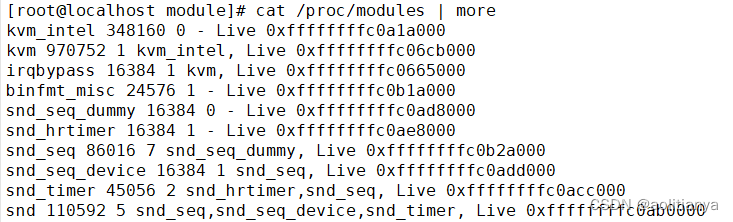 /proc/modules文件