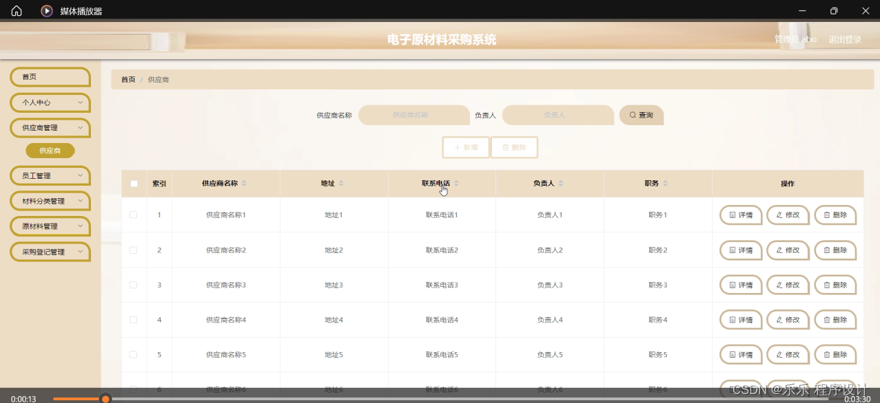 ssm/php/node/python电子原材料采购系统_电子采购系统 开源-CSDN博客