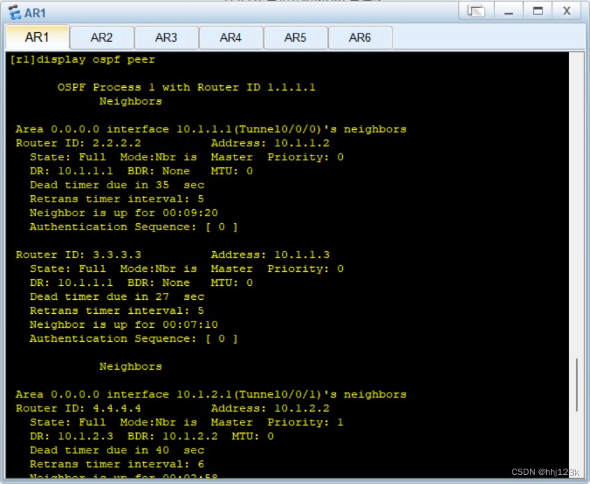 OSPF星型拓扑和MGRE全连改