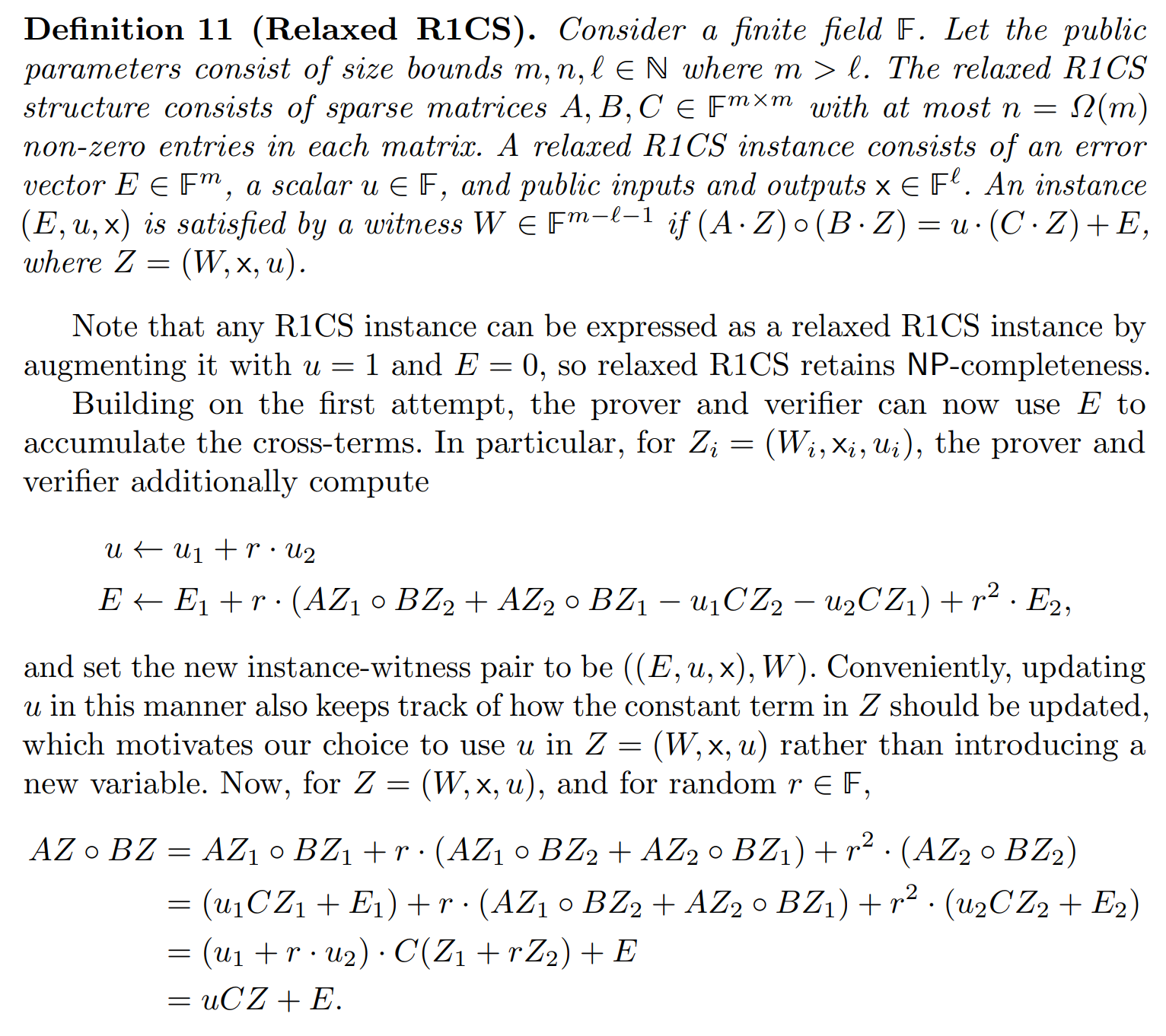 ZKP Understanding Nova (2) Relaxed R1CS