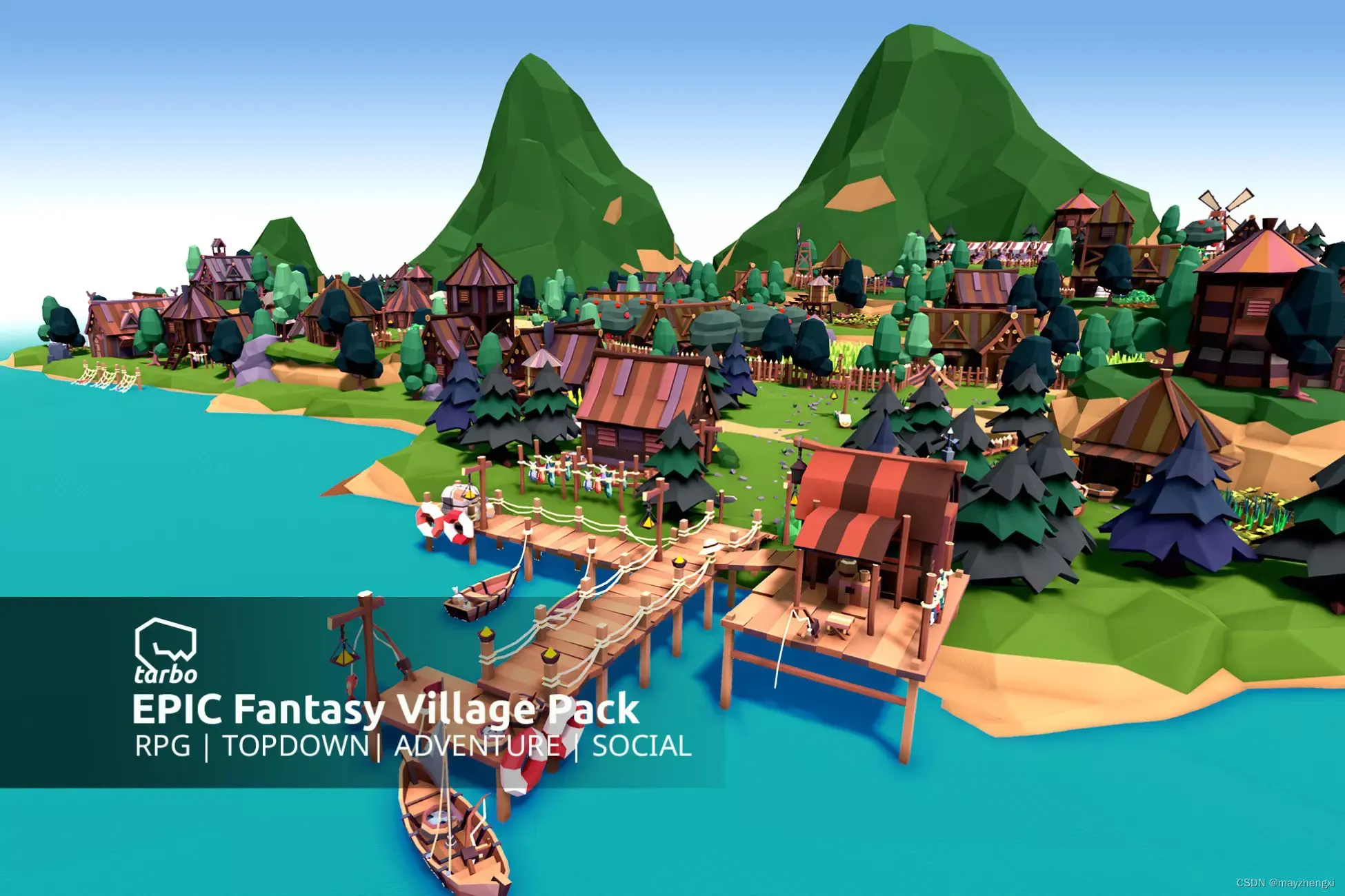 EPIC Fantasy Village - Low Poly 3D Art（梦幻村庄乡村小镇模型）