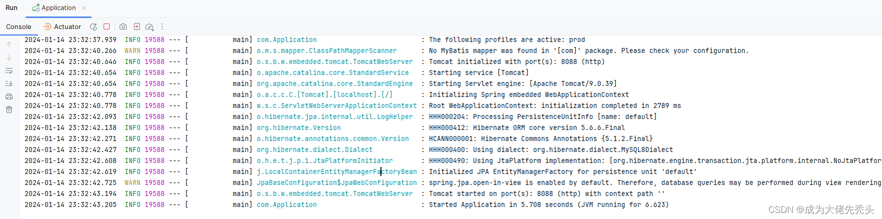 解决sprinboot启动报Failed to start bean ‘subProtocolWebSocketHandler‘；