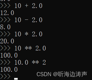 python中整数和浮点数的运算