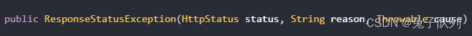 ResponseStatusException
