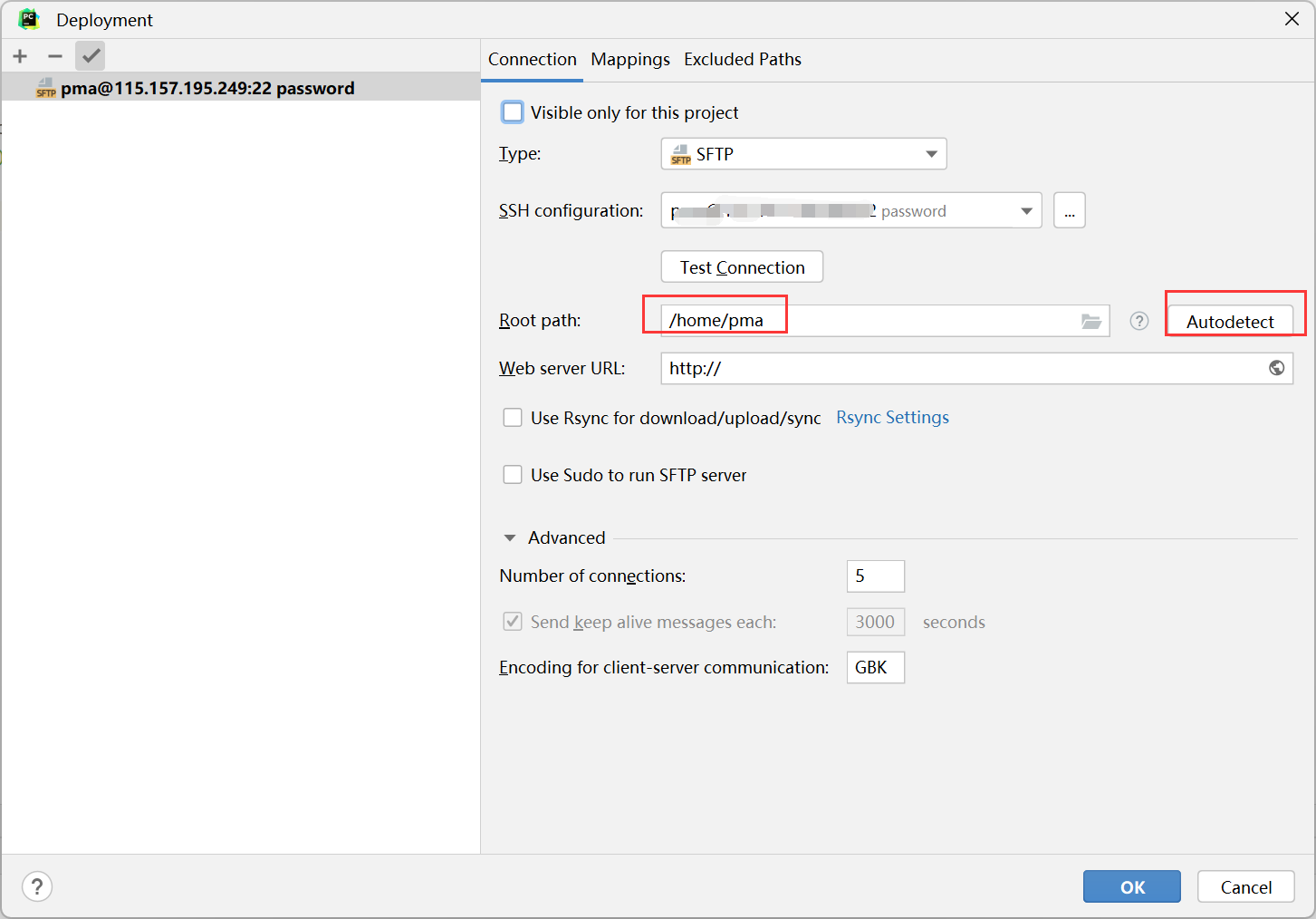 pycharm deployment 灰色 一直无法点击