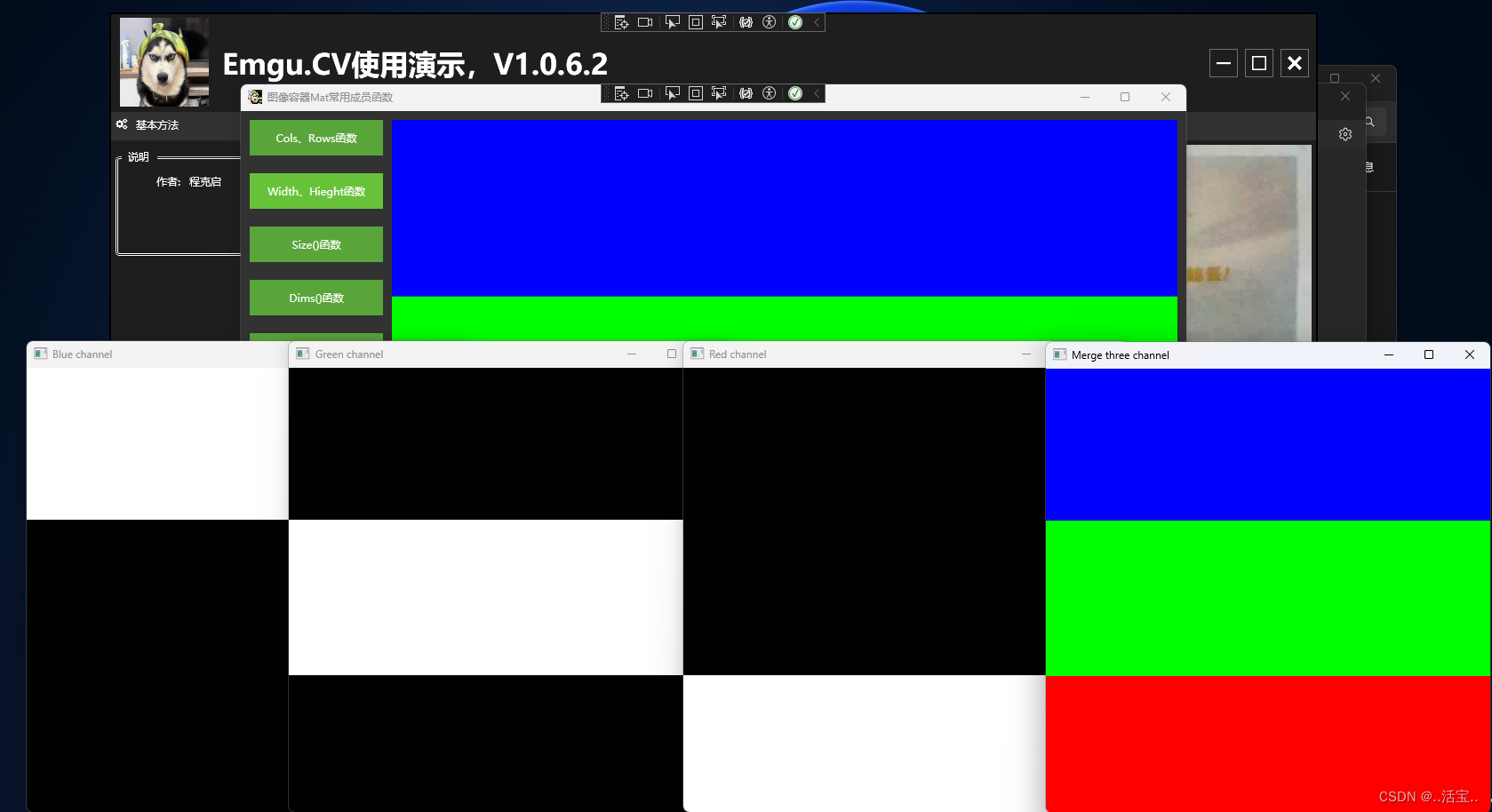 【Emgu CV教程】2.2、基本方法之图像容器Mat的常用成员函数_imgmatCSDN博客