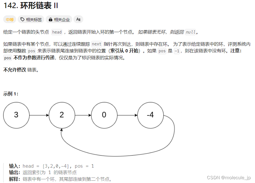 力扣 |142. 环形链表 II