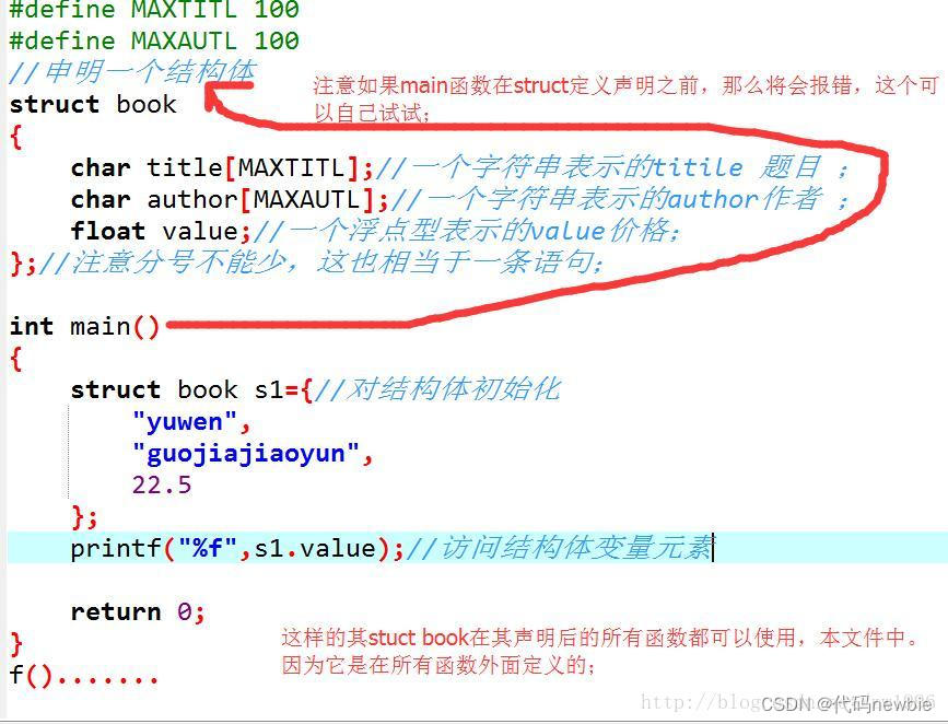 结构体及应用；结构体指针及应用；union、enum、typedef三个关键字