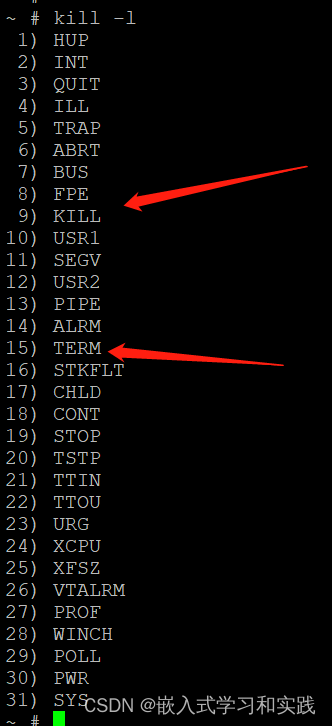 linux 系统 kill 指令笔记