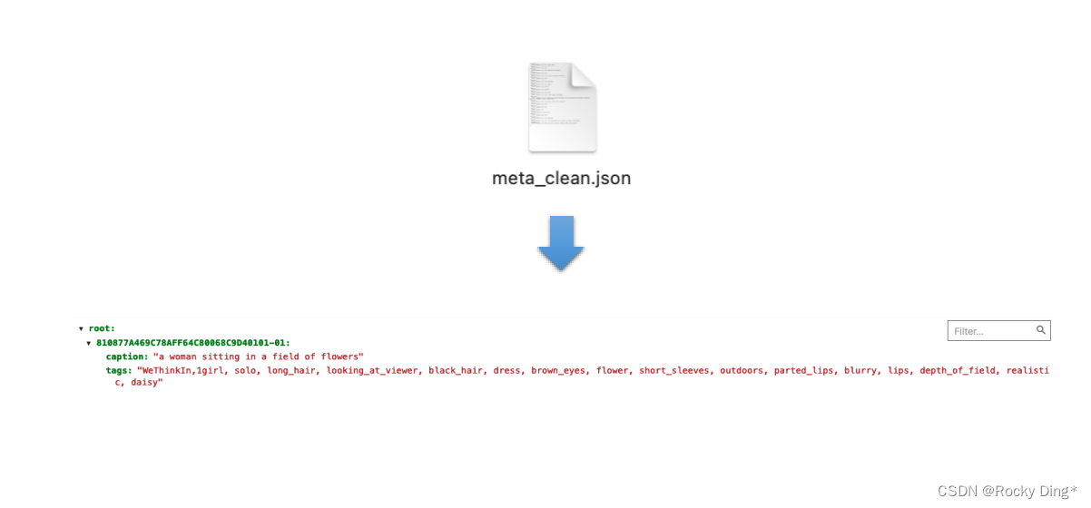 meta_clean.json中封装了图片名称与对应的tag和caption标注