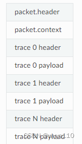 Trace memory layout