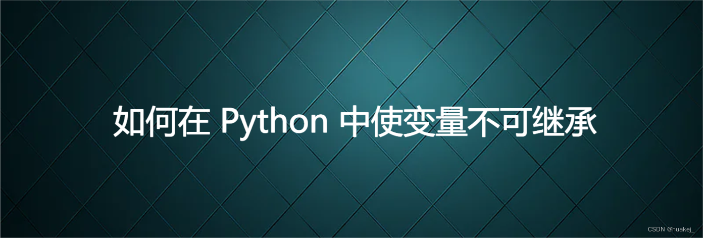 如何在 Python 中使变量不可继承
