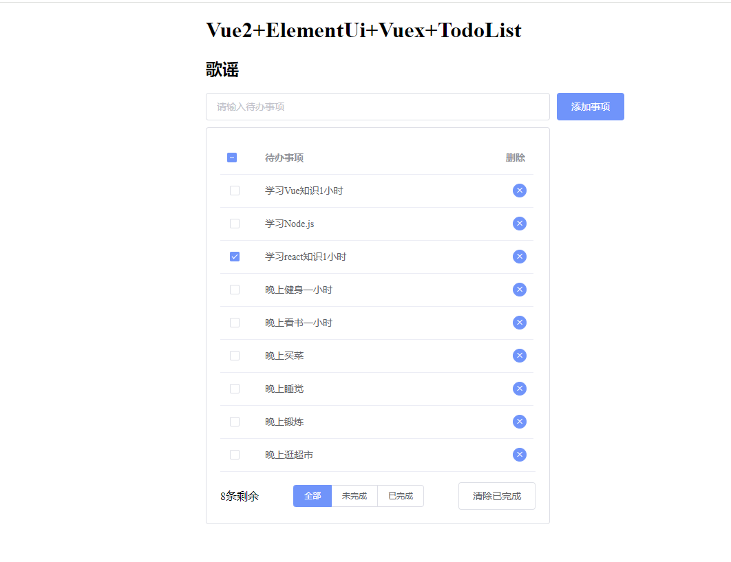 GitHub - geyaoisnice/2024VuexTodoList