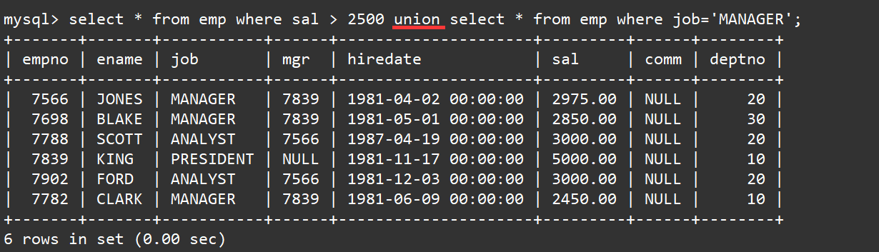 【MySQL】 复合查询