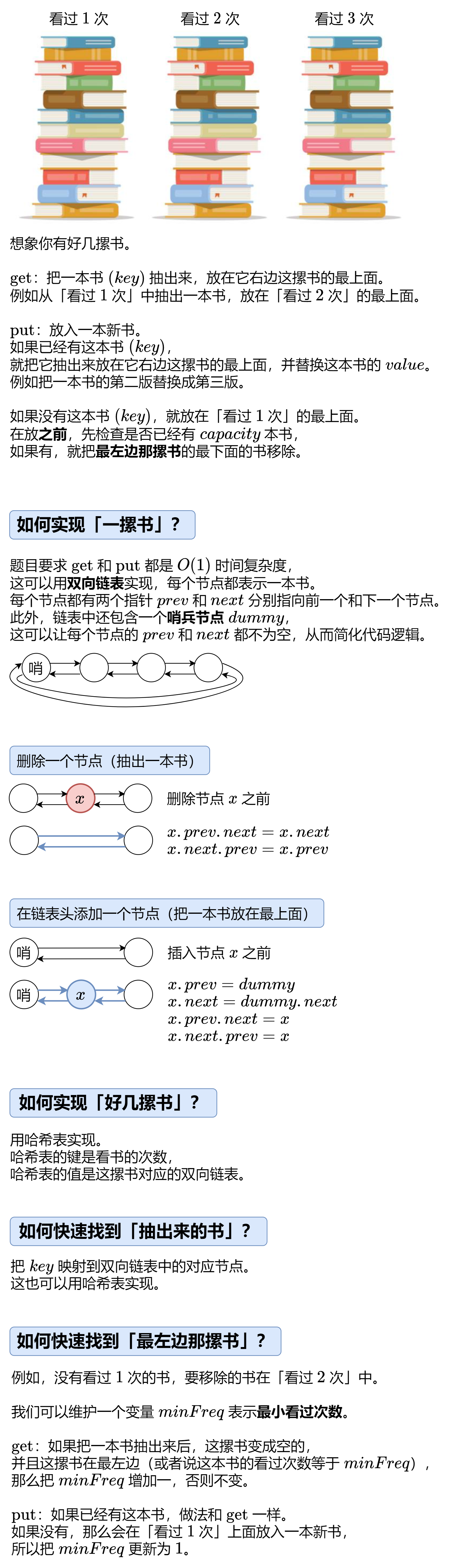 LeetCode-460. LFU 缓存【设计 哈希表 链表 双向链表】