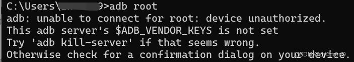 adb unauthorized 踩坑记录