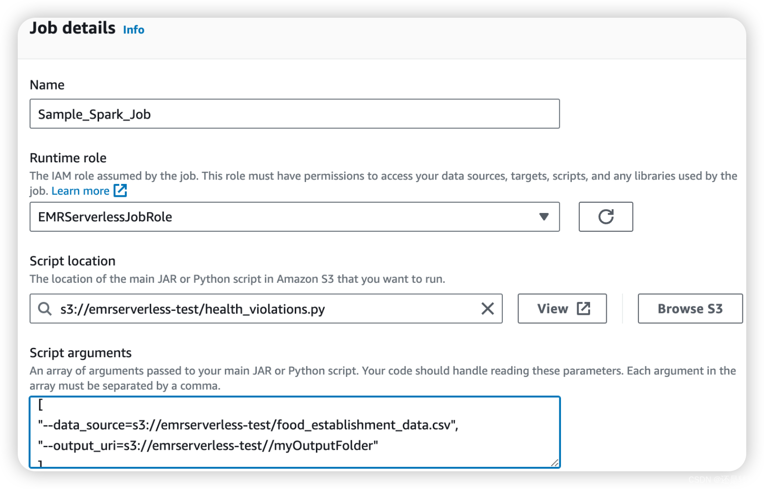 AWS EMR Serverless