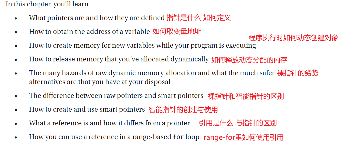 《Beginning C++<span style='color:red;'>20</span> From Novice <span style='color:red;'>to</span> Professional》第六章 Pointers and <span style='color:red;'>References</span>