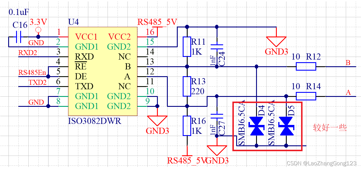 RS485和CAN电路中的TVS管选择