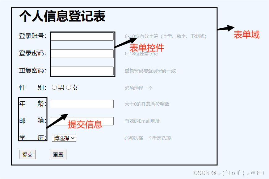HTML表单标签_什么标签可以实现用户信息的收集和传递-CSDN博客