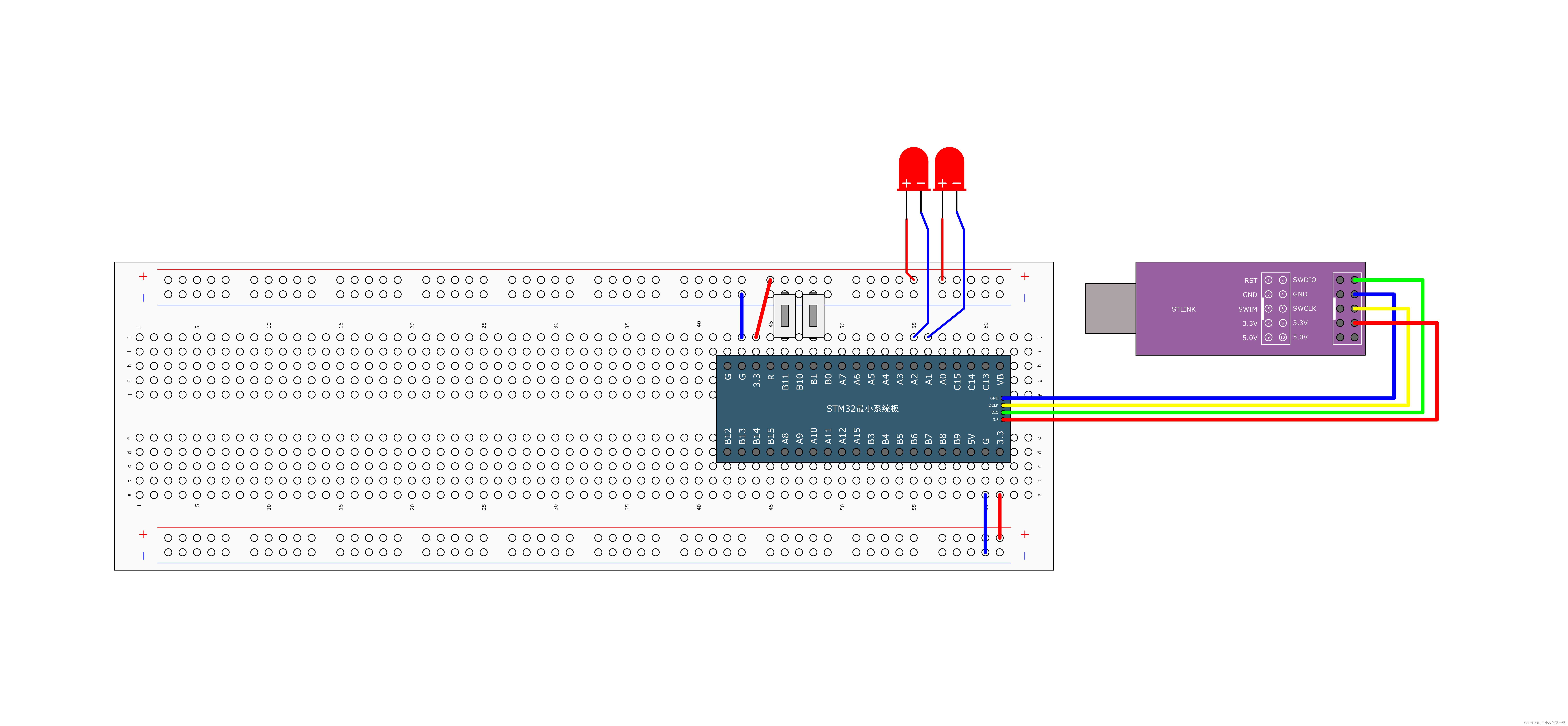 3-4STM32C8T<span style='color:red;'>6</span>按键控制LED<span style='color:red;'>开</span>与<span style='color:red;'>关</span>