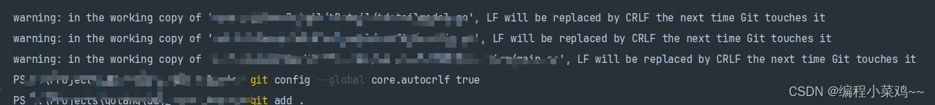 Git提交代码时出现: ‘LF will be replaced by CRLF the next time Git touches it‘