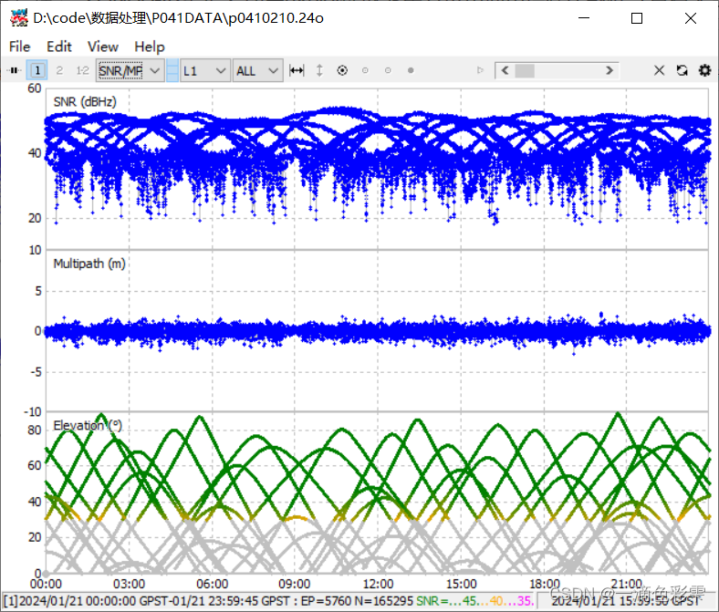 【GNSS笔记】使用rtkplot提取卫星方位角仰角信噪比数据-CSDN博客