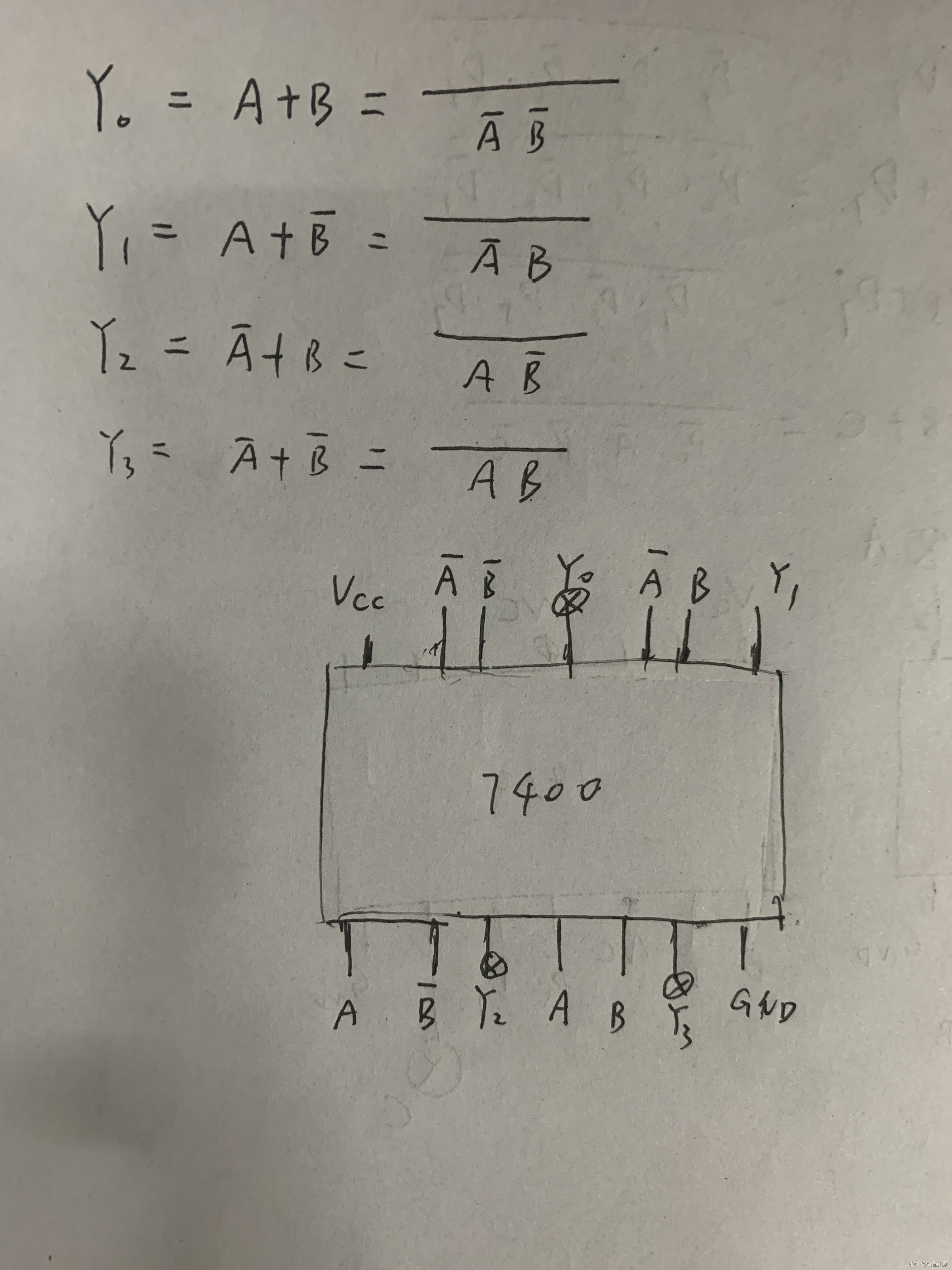 2,畫出電路圖,並標上引腳標號過程問題1寫出邏輯表達式後我是真的想用