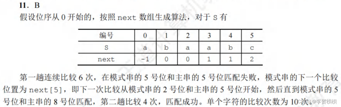 数据结构错题答案汇总