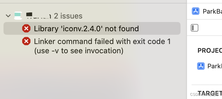 Xcode15 Library ‘iconv.2.4.0‘ not found