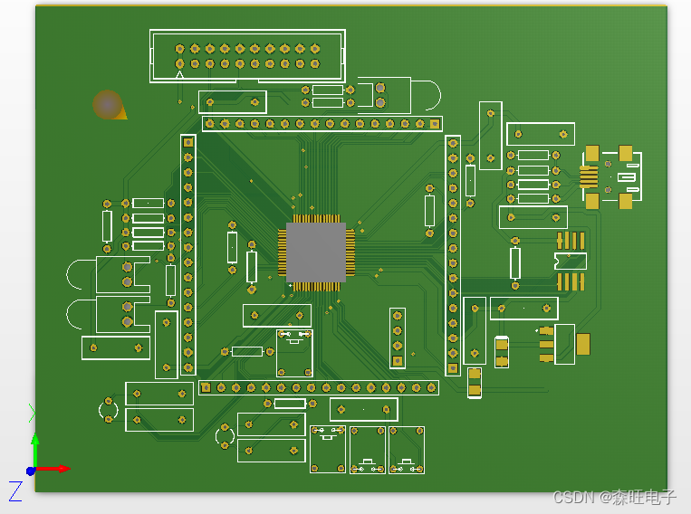 基于STM32F103RCT6最小系统原理图和PCB