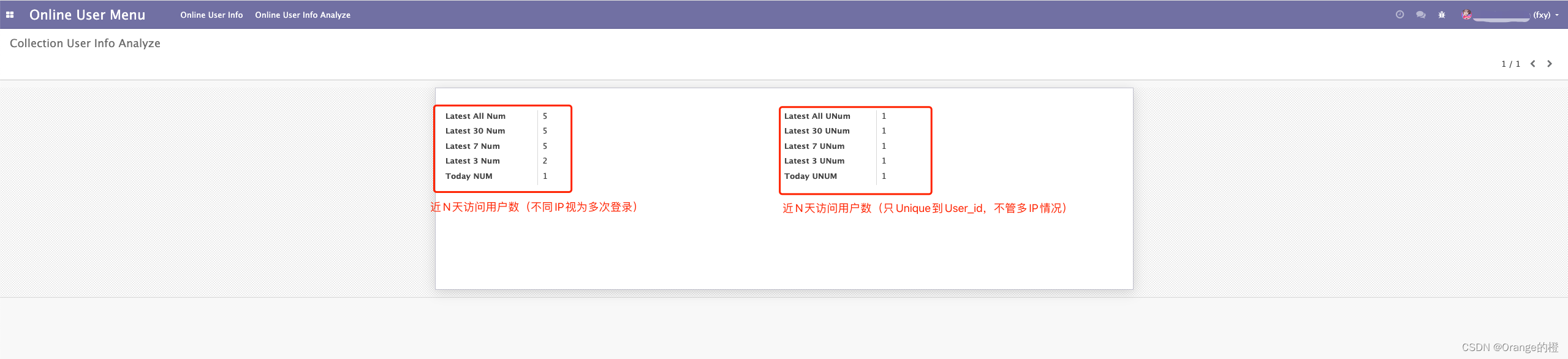 Odoo | Module | 统计系统周期使用人数/当前在线人数