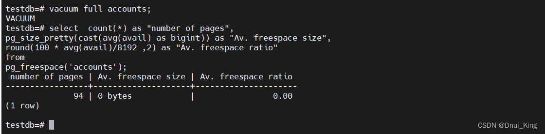 PG Vacuum 空间管理工具与pg_freespacemap使用