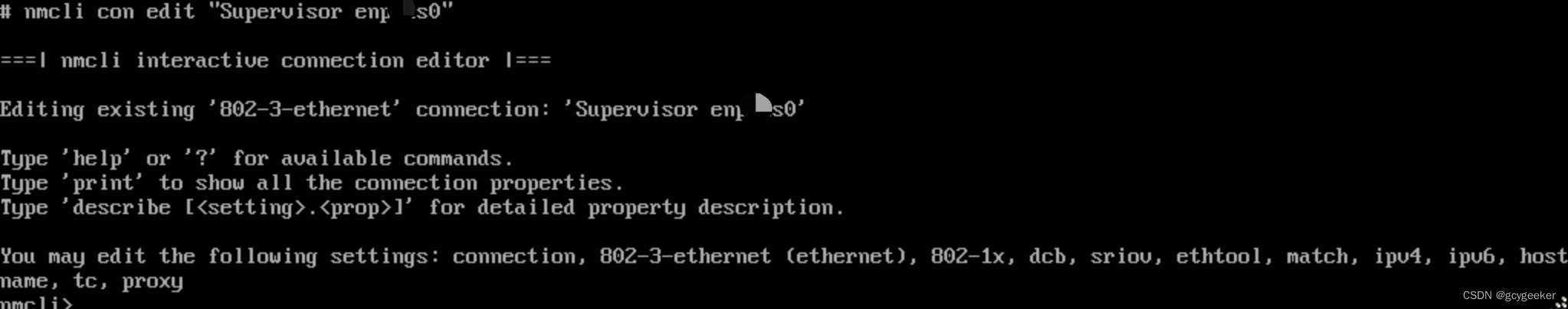 HassOS使用nmcli设置静态IPv4地址及网关、DNS