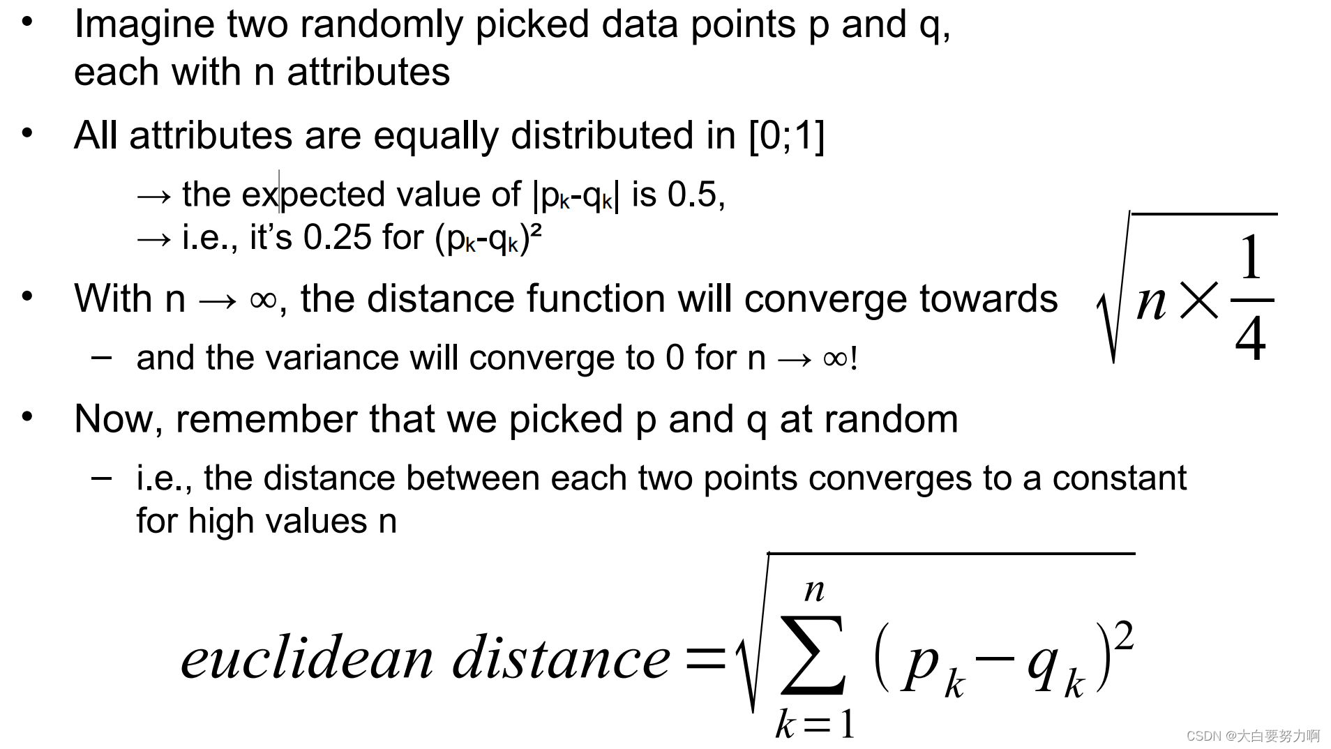 Why does Euclidean Distance Collapse?