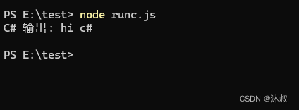 C# run Node.js