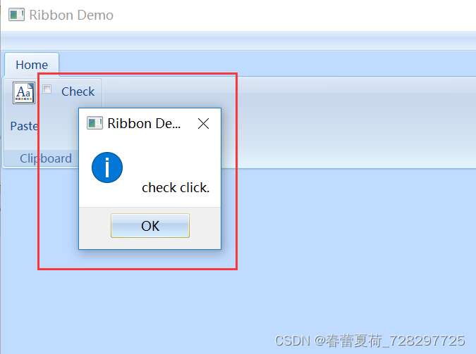 RibbonGroup添加QCheckBox