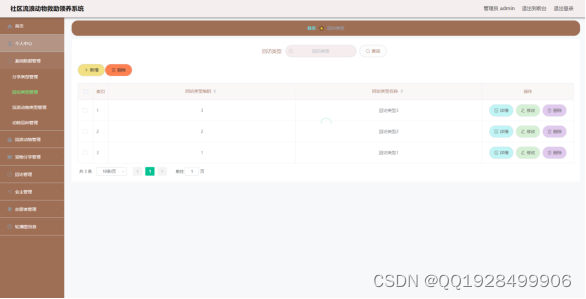 基于ssm的社区流浪动物救助领养系统的设计与开发+vue论文