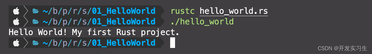 Rust学习：HelloWorld