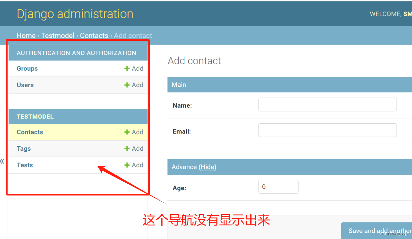 django admin 自定义界面时丢失左侧导航 nav_sidebar