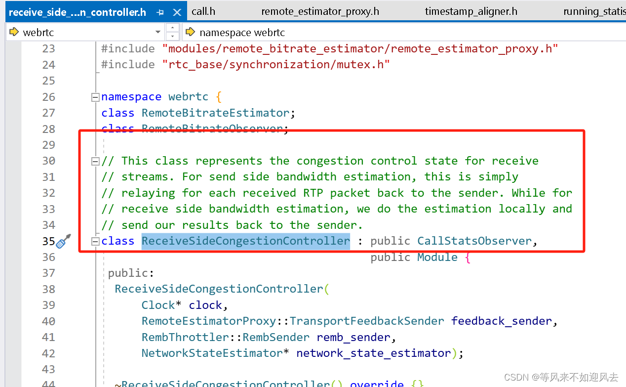 【webrtc】GCC 7： call模块创建的ReceiveSideCongestionController
