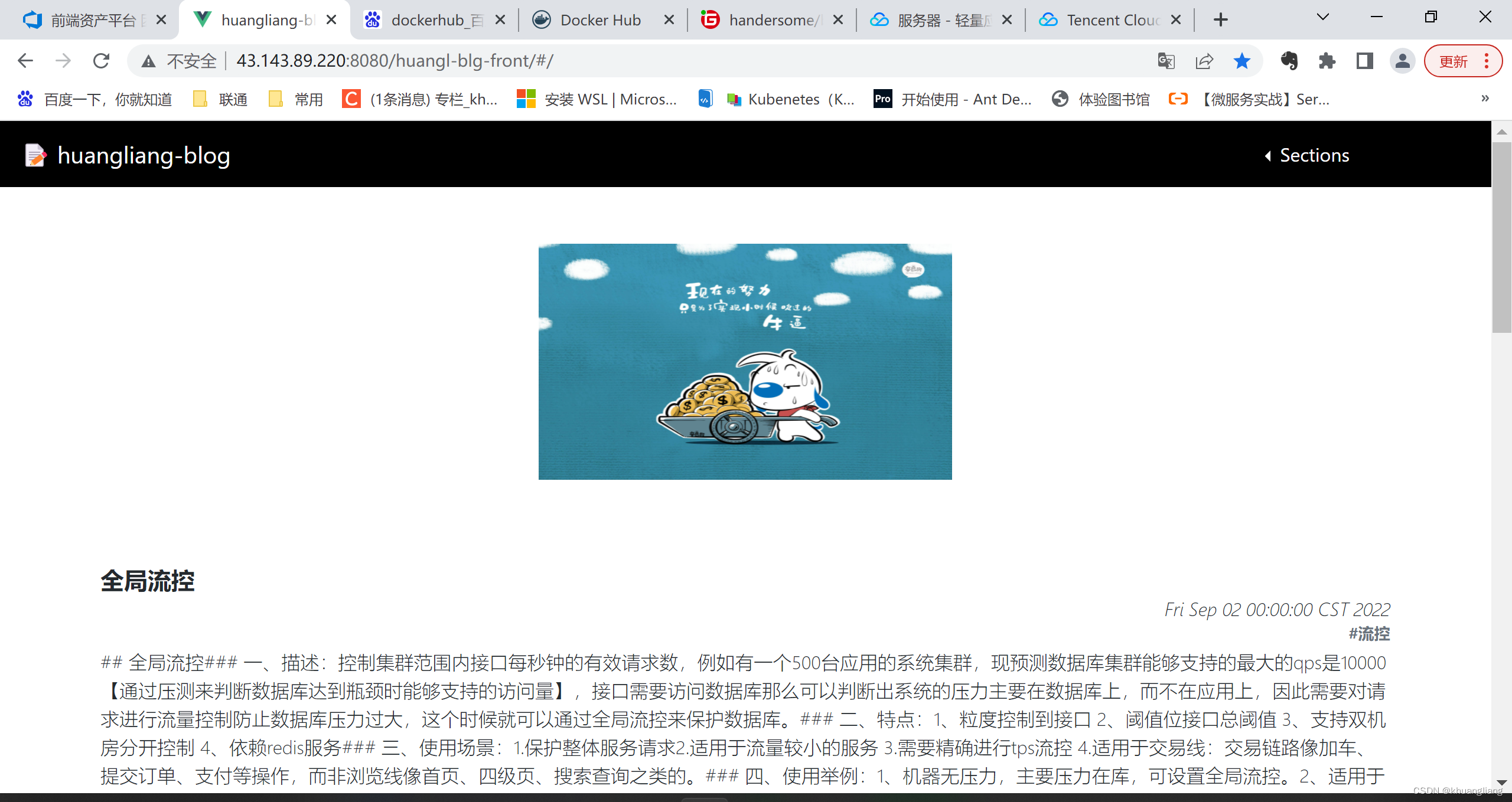 docker 构建个人博客网站