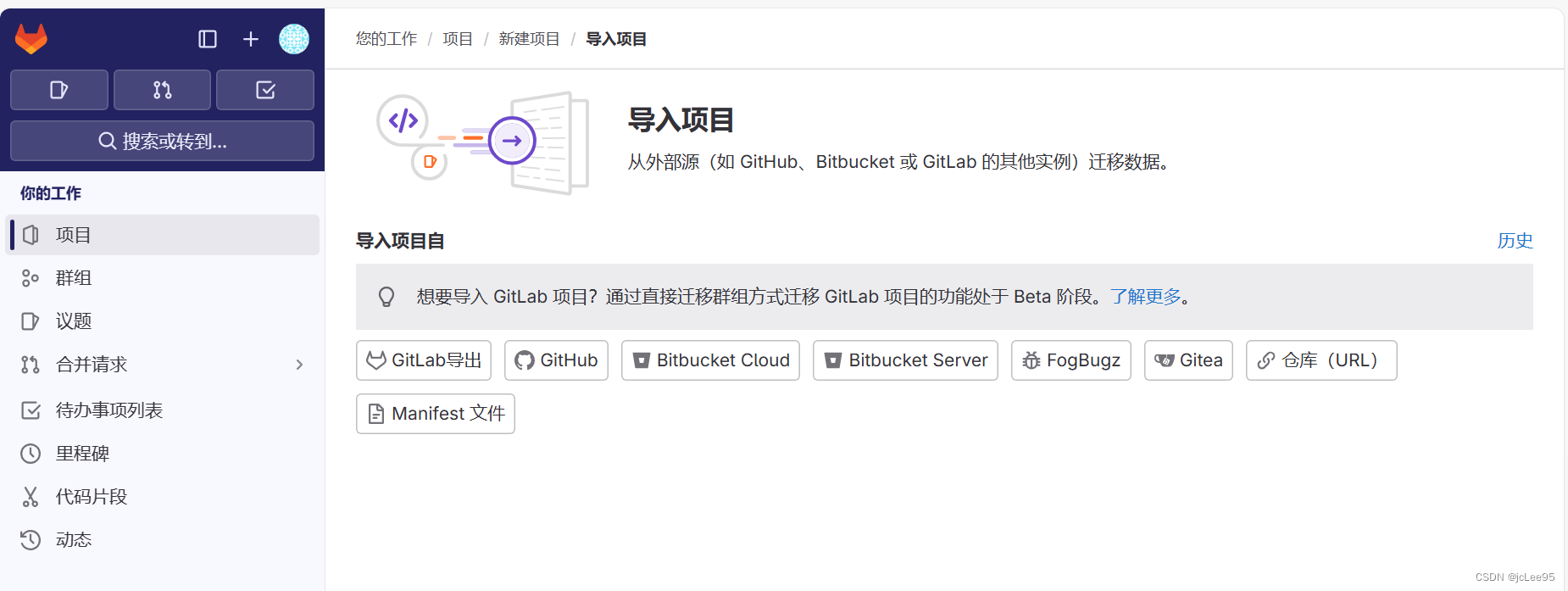 CI/CD笔记.Gitlab系列：2024更新后-设置GitLab导入源